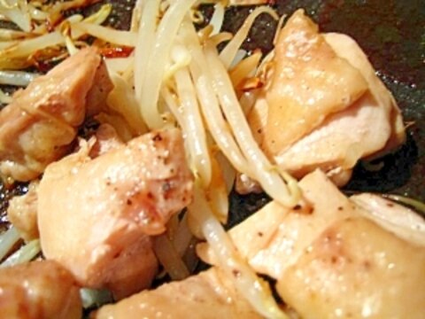 簡単!鳥ともやしの鉄板焼き!